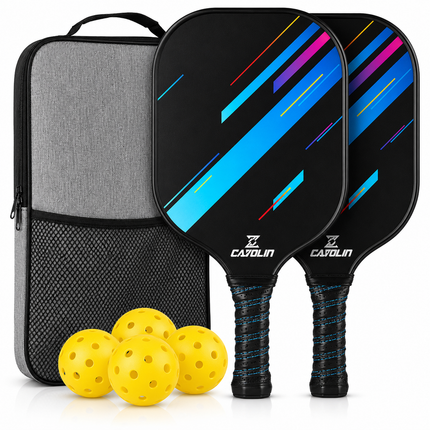 Pickleball Paddle Set with Lightweight Graphite Paddles & Balls | Complete Set for Easy Play and Comfort
