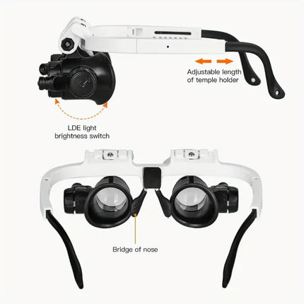 Lighted Magnifying Glass, Headband Magnifier with LED Light – image 8