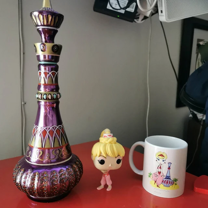 Hand Painted Decorative Glass Bottle – image 5