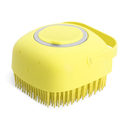 Pet Grooming Brush with Soft Bristles, Gentle Coat Cleaning Brush with Non Slip Grip, Easy Clean Design, 3 Colours