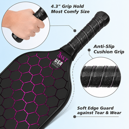Pickleball Paddle Set with Lightweight Fiberglass Paddles & Balls | Complete Set for Indoor & Outdoor Fun