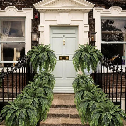 Realistic Artificial Boston Fern for Indoor and Outdoor, Fake Plants