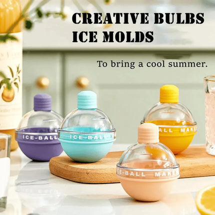 Sphere Ice Molds, Ice Ball Maker for Whiskey and Cocktails, Silicone Ice Ball Molds BPA Free, Bar Accessories