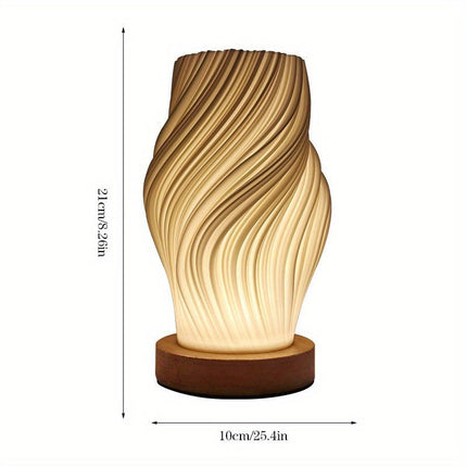 Modern LED Table Lamp with Adjustable Lighting | Swirl Design for Stylish Home Decor