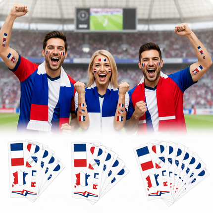 Waterproof Face Paint Stickers for Sports Events | Easy Application Temporary Tattoos for Team Spirit