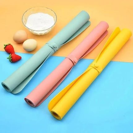 Extra Large Silicone Baking Mat with Non Stick Surface for Rolling Dough, Wipe Clean Pastry Mat in 3 Colour Options