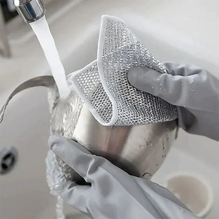 Non-Scratch Dishwashing Rags with Quick-Dry Fabric | Set of 10 for Effortless Cleaning