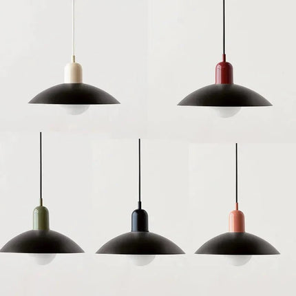 Bauhaus Pendant Light with Adjustable Height & Glossy Finish | Modern Colourful Ceiling Lamp for Dining Rooms and Kitchens