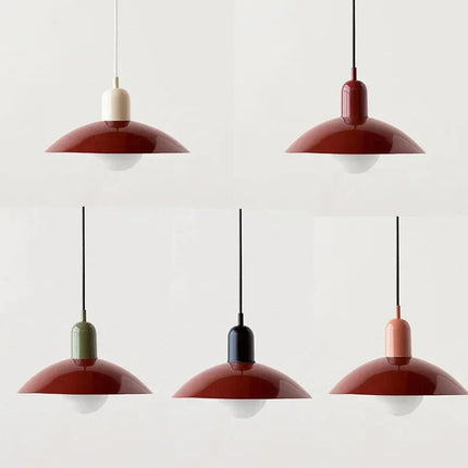 Bauhaus Pendant Light with Adjustable Height & Glossy Finish | Modern Colourful Ceiling Lamp for Dining Rooms and Kitchens