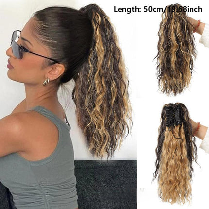 Ponytail Hair Extensions, Synthetic Hair Volume Extension and Hair Piece – image 21