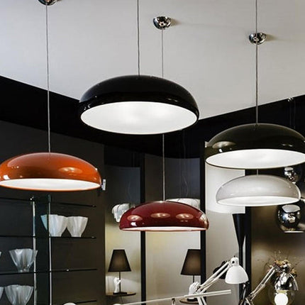 Modern Metal Pendant Light with Sculptural Dome Design | Customizable Ambience for Dining and Living Spaces