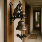 Witch Bell Door Chime, Hanging Door Bell for Halloween Decorations, Halloween Outdoor Decoration, Witchy Decor and Fantasy