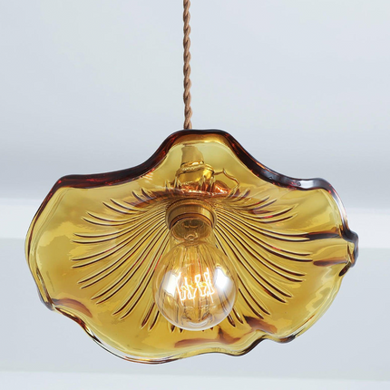 Flower Glass LED Pendant Light with Unique Design | Warm Glow for Cozy Home Ambience