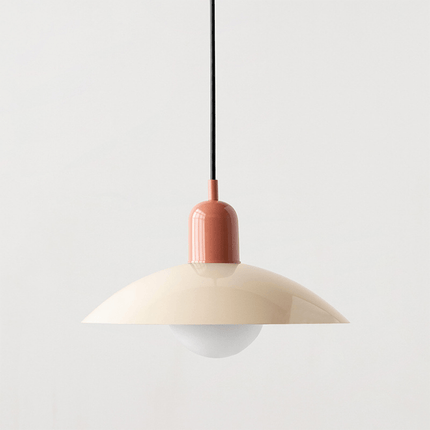 Bauhaus Pendant Light with Adjustable Height & Glossy Finish | Modern Colourful Ceiling Lamp for Dining Rooms and Kitchens