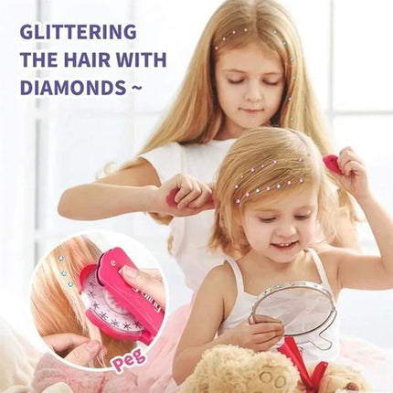 Rhinestone Applicator for Hair, Gem Stapler with Gem Stickers, Hair Jewels for Shoes and Phone Cases, Hair Accessories