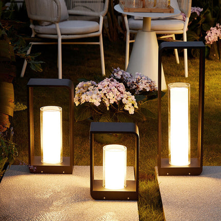 Modern Square Outdoor LED Light with Adjustable Colour Modes | Waterproof Solar and Wired Options for Stylish Illumination