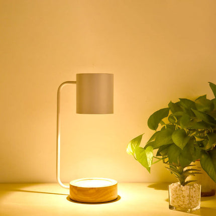 Japanese Minimalist Candle Warmer Lamp with Dimmable Light | Flameless Scents for a Calm Ambiance