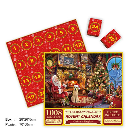 Advent Calendar Jigsaw Puzzle for Adults, Christmas Countdown 1000 Piece Puzzle – image 10