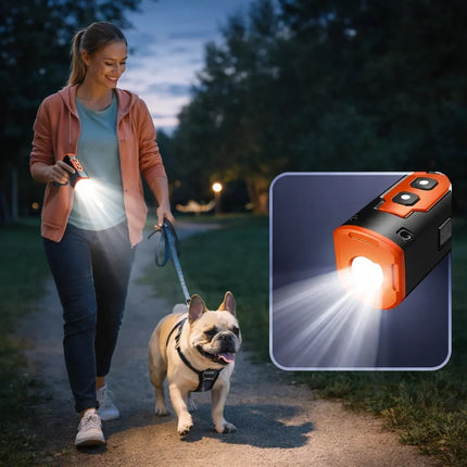 Ultrasonic Dog Bark Deterrent with Adjustable Sensitivity, 3-in-1 Handheld Training Device for Home and Walks