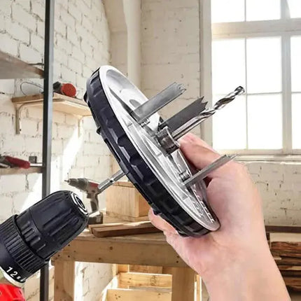 Adjustable Hole Saw Kit for Drill, Wood Hole Saw with 3 Blades
