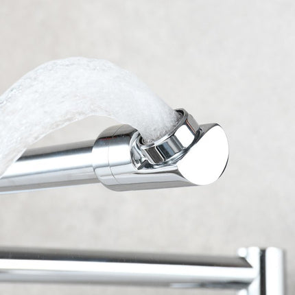 Pot Filler over Stove, Wall Mount Pot Filler Faucet with Single Handle and Swivel Spout – image 4