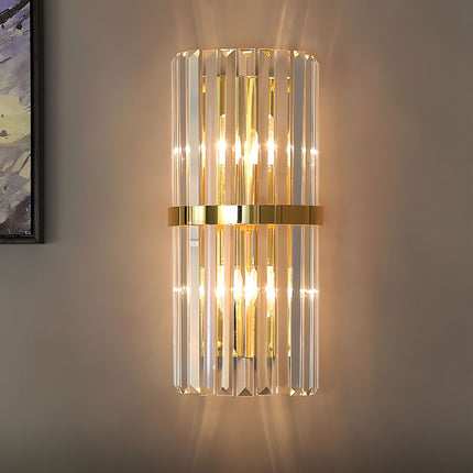 Crystal Wall Light with Premium Stainless Steel Frame | Elegant Indoor Sconce for Ambient Illumination