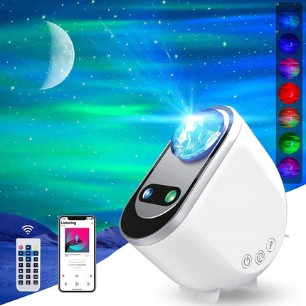 Aurora Borealis Star Projector, Northern Lights Night Light with Adjustable Colors, Brightness and Motion Settings