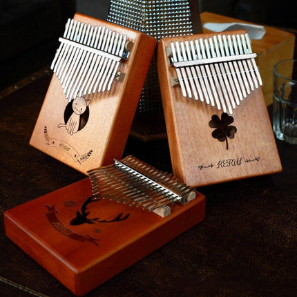 Kalimba Thumb Piano, Natural Wood Finger Piano for Beginners and Kids, 11 Styles Including Acacia, Bamboo and Walnut