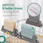 Scrub Brush for Window Tracks, Corner Cleaning Brush with Scouring Pad, Window Cleaning Tool for Sliding Door and Gaps