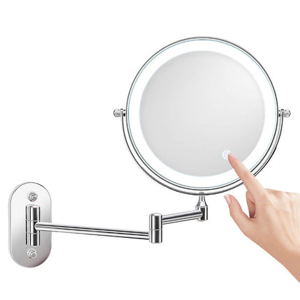 Wall Mounted Vanity Mirror with Lights, Rechargeable Shaving Mirror for Bathroom