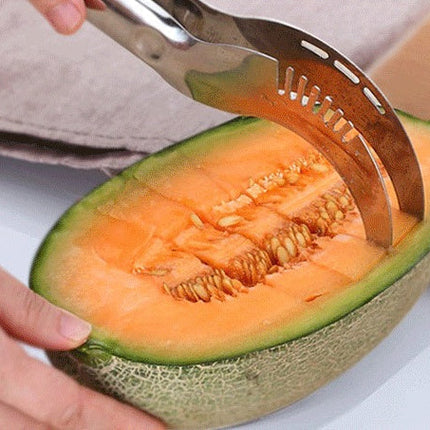 Stainless Steel Watermelon Slicer with Easy Grip Handle | Effortless Fruit Serving Tool