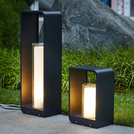 Modern Square Outdoor LED Light with Adjustable Colour Modes | Waterproof Solar and Wired Options for Stylish Illumination