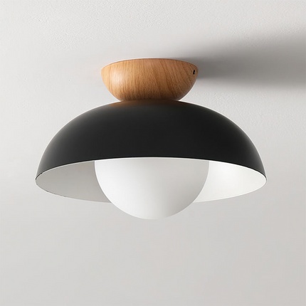 Nordic Dome Ceiling Light with Eco-Friendly Metal & Glass | Soft Diffused Illumination for Modern Spaces