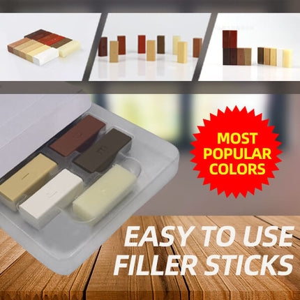Wood Filler Sticks in 11 Colors, Laminate Floor Repair Kit, Wood Floor Repair, Furniture Restorer for Cabinets