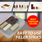 Wood Filler Sticks in 11 Colors, Laminate Floor Repair Kit, Wood Floor Repair, Furniture Restorer for Cabinets