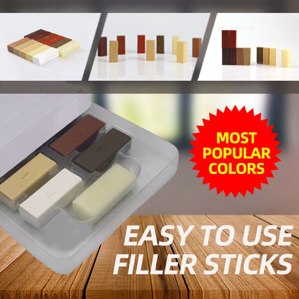 Wood Filler Sticks in 11 Colors, Laminate Floor Repair Kit, Wood Floor Repair, Furniture Restorer for Cabinets