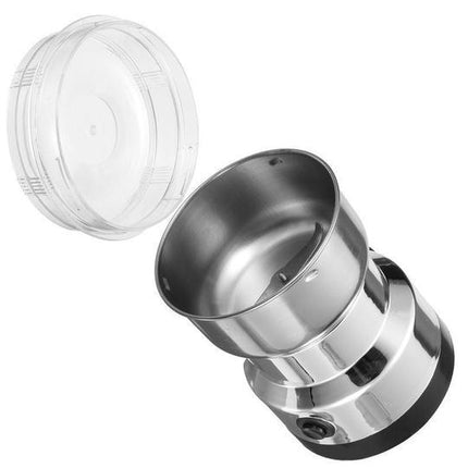 Electric Grinder for Coffee Beans, Nuts, Cereals and Spices with Low Noise Motor, Compact Kitchen Grinder for Home