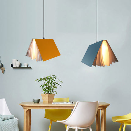 Flying Book Pendant Light with Adjustable Height | Unique Home Decor for Warm Ambient Illumination