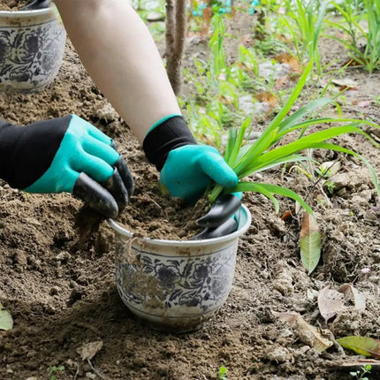 Garden Claw Gloves with Built In Digging Claw Tips, Waterproof Breathable Gloves for Planting