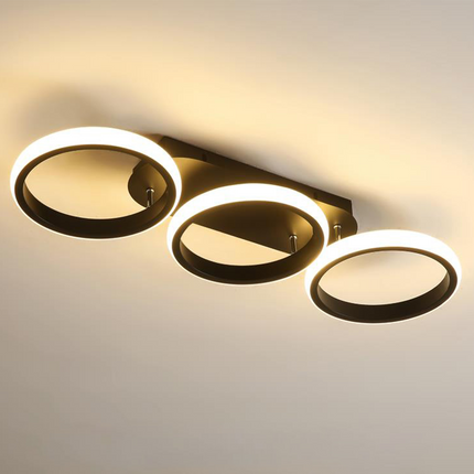 LED Ceiling Light with Overlapping Ring Design | Energy-Efficient Illumination for Modern Interiors