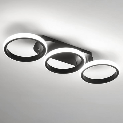 LED Ceiling Light with Overlapping Ring Design | Energy-Efficient Illumination for Modern Interiors