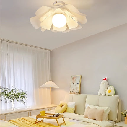 Floral Ceiling Light with Petal-Shaped Shade | Modern Fixture for Soft Ambient Glow in Bedrooms and Hallways