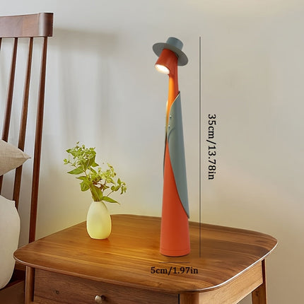 Rechargeable LED Desk Lamp with Touch Control | Artistic Modern Design for Soft Ambient Lighting