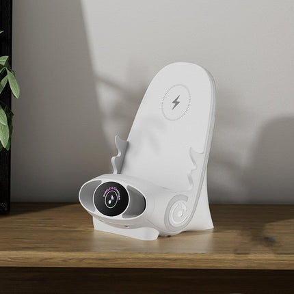 Wireless Charging Phone Stand with Built In Aromatherapy Diffuser, Fast Charge Desk Holder for Home Office
