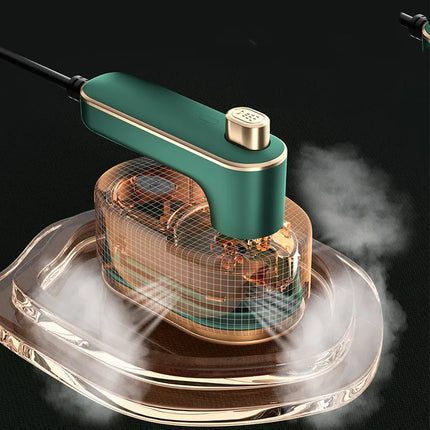 Portable Mini Steam Iron for Travel, Green, Compact Quick Heat Up Handheld Clothes Iron with Easy Water Refill