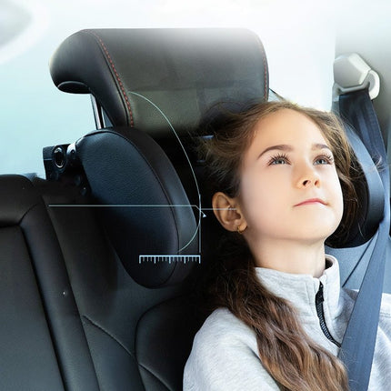 Car Seat Headrest Side Pillow, Attaches to the Seat Headrest, Side Head and Neck Cushion, 4 Colors, for Long Drives
