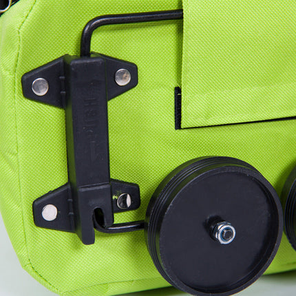 Foldable Shopping Cart with Swivel Front Wheels, 2-in-1 Rolling Grocery Trolley, Lightweight Compact Fold, 2 Colours