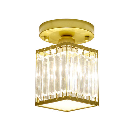 Crystal Semi-Flush Ceiling Light with Premium Design | Elegant Illumination for Entryways and Hallways