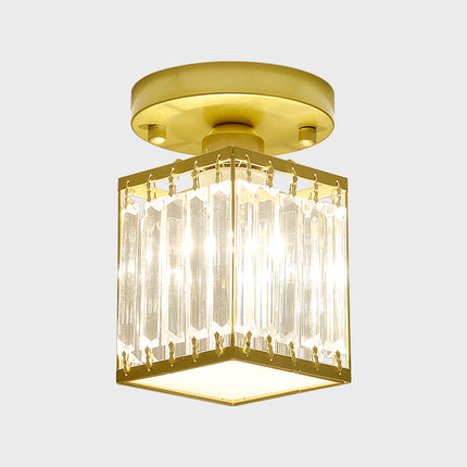 Crystal Semi-Flush Ceiling Light with Premium Design | Elegant Illumination for Entryways and Hallways