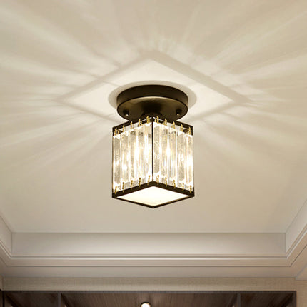 Crystal Semi-Flush Ceiling Light with Premium Design | Elegant Illumination for Entryways and Hallways